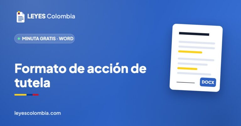 Formato de acción de tutela: minuta gratis en Word